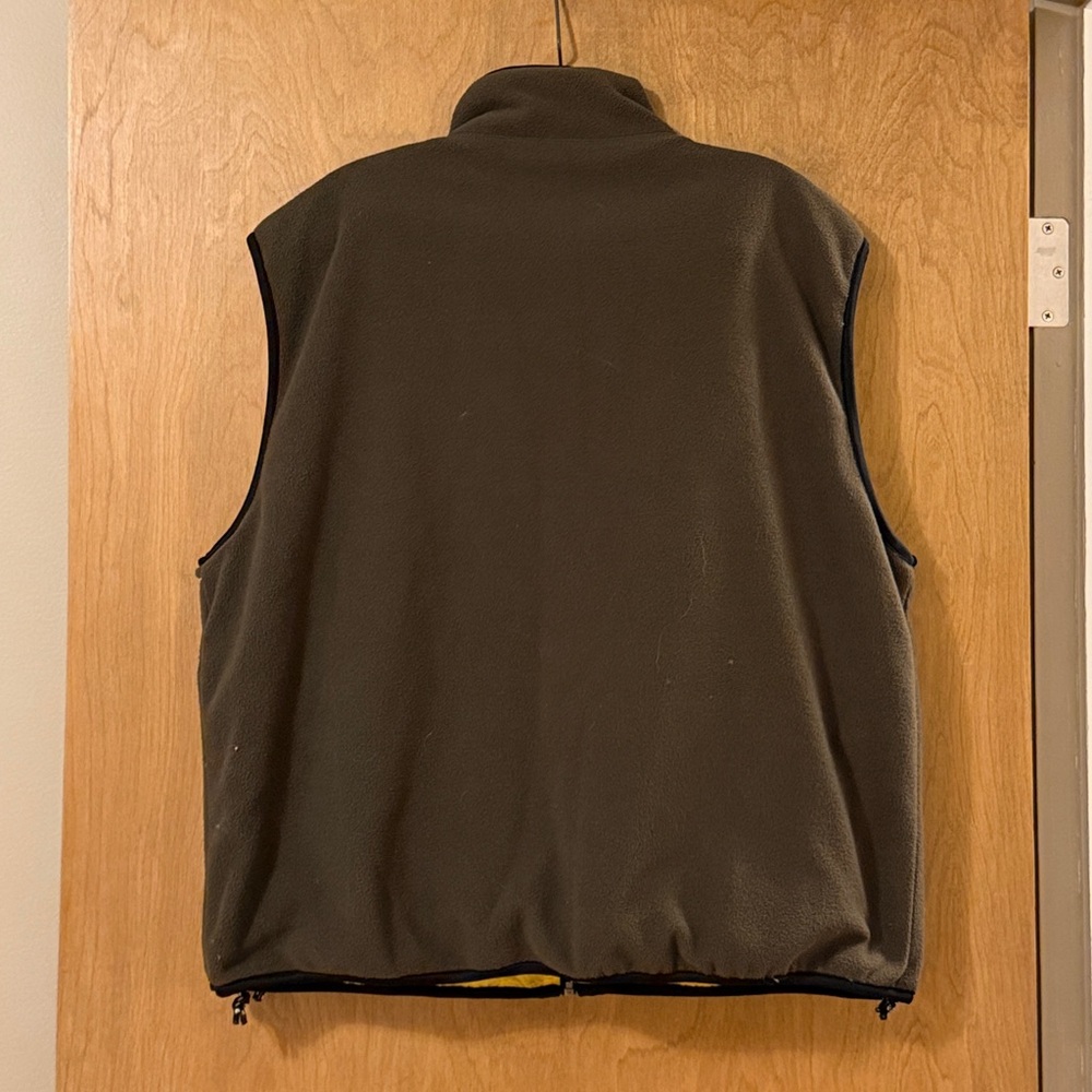 Free Country Reversible Vest Olive Green Fleece - Picture 2 of 7